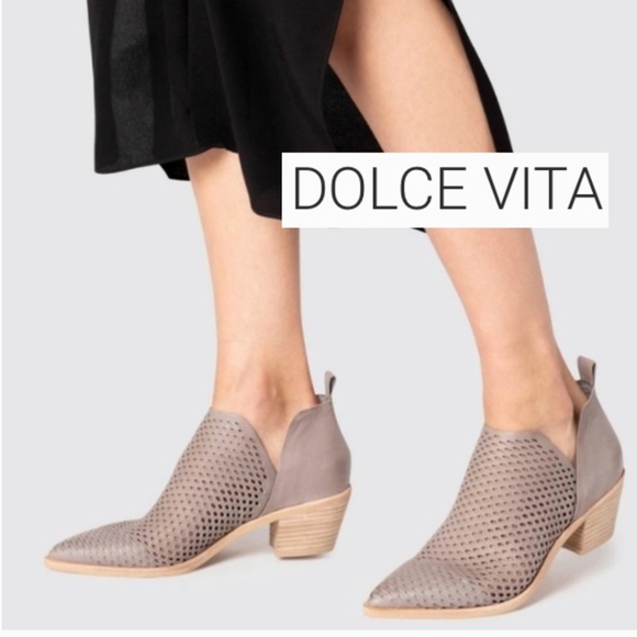Dolce Vita Shoes - Dolce Vita Taupe Perforated ankle boot, 8, G1282